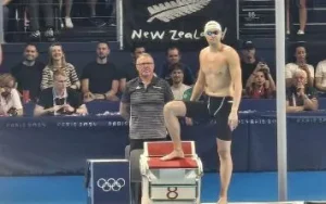 El atleta mexicano Jorge Iga quedó eliminado en natación al quedar en la posición 7 en su heat dentro de los 200 metros libres.