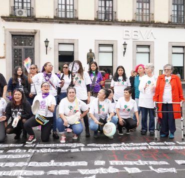 Mujeres protestan en Veracruz por ley 560 para adultos mayores y contra violencia vicaria